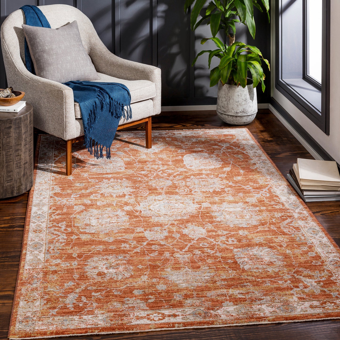 Gatsby Rug in Tangerine