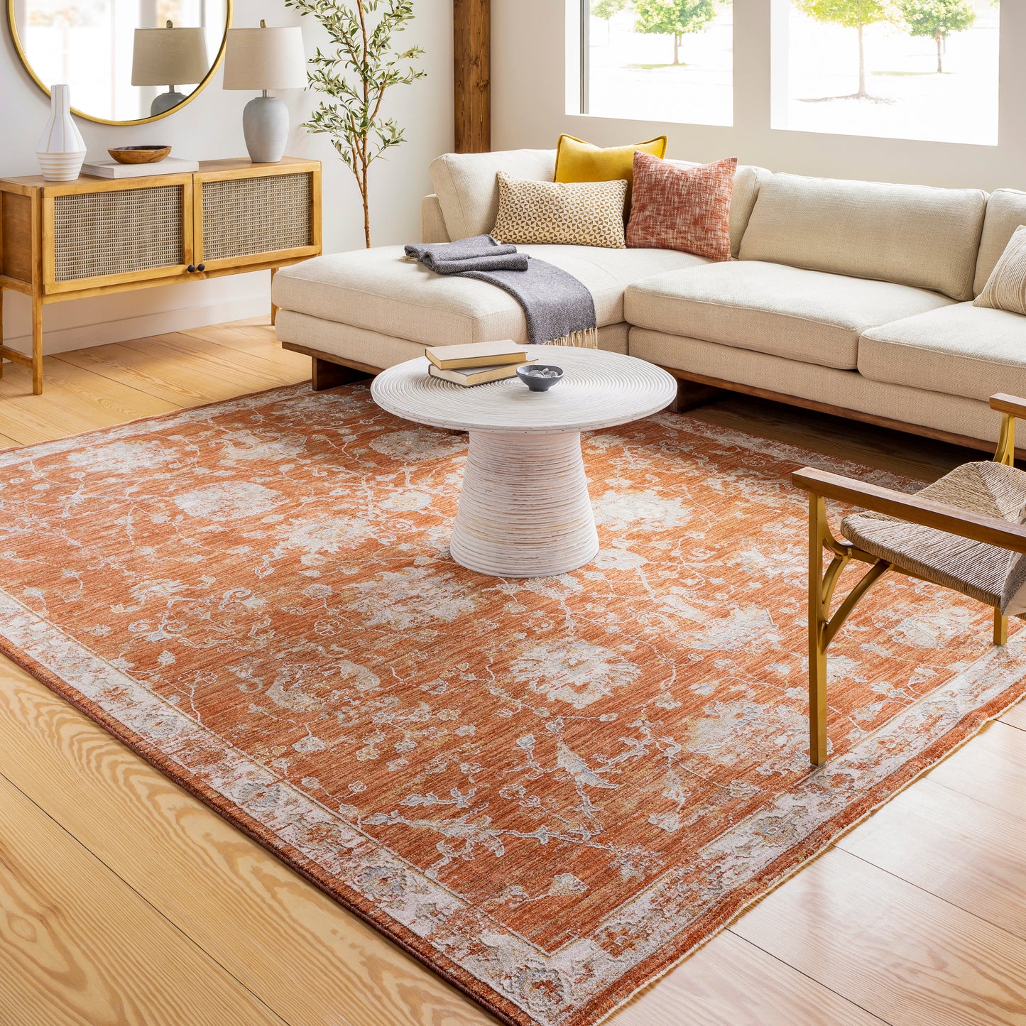 Gatsby Rug in Tangerine