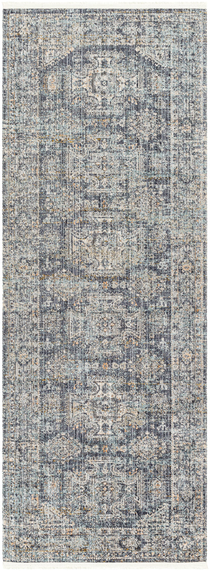 Margaret Rug in Denim/Silver