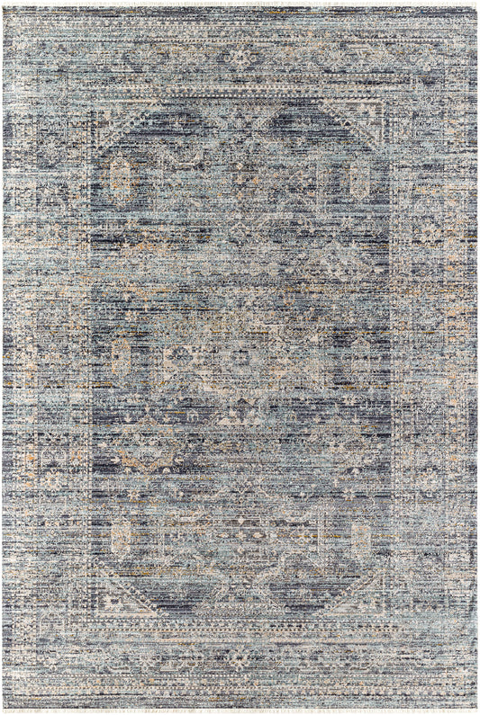 Margaret Rug in Denim/Silver