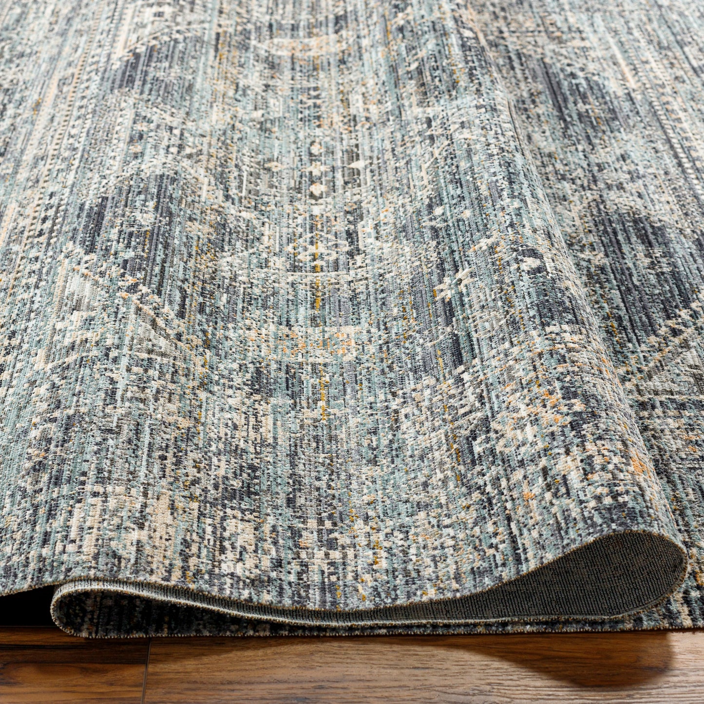 Margaret Rug in Denim/Silver