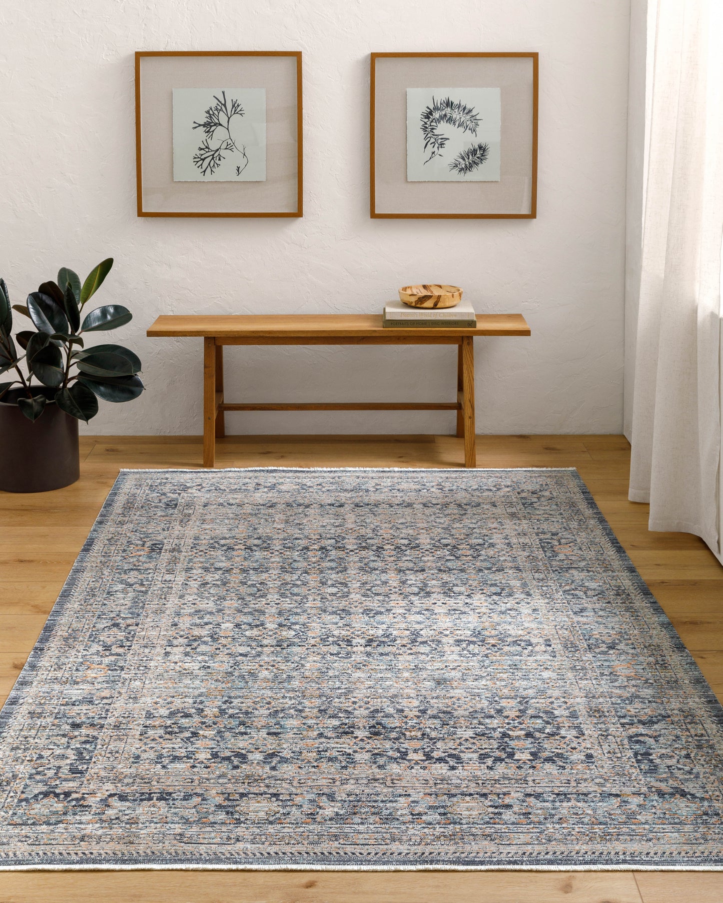 Margaret Rug in Blue/Ivory