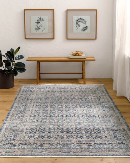 Margaret Rug in Blue/Ivory