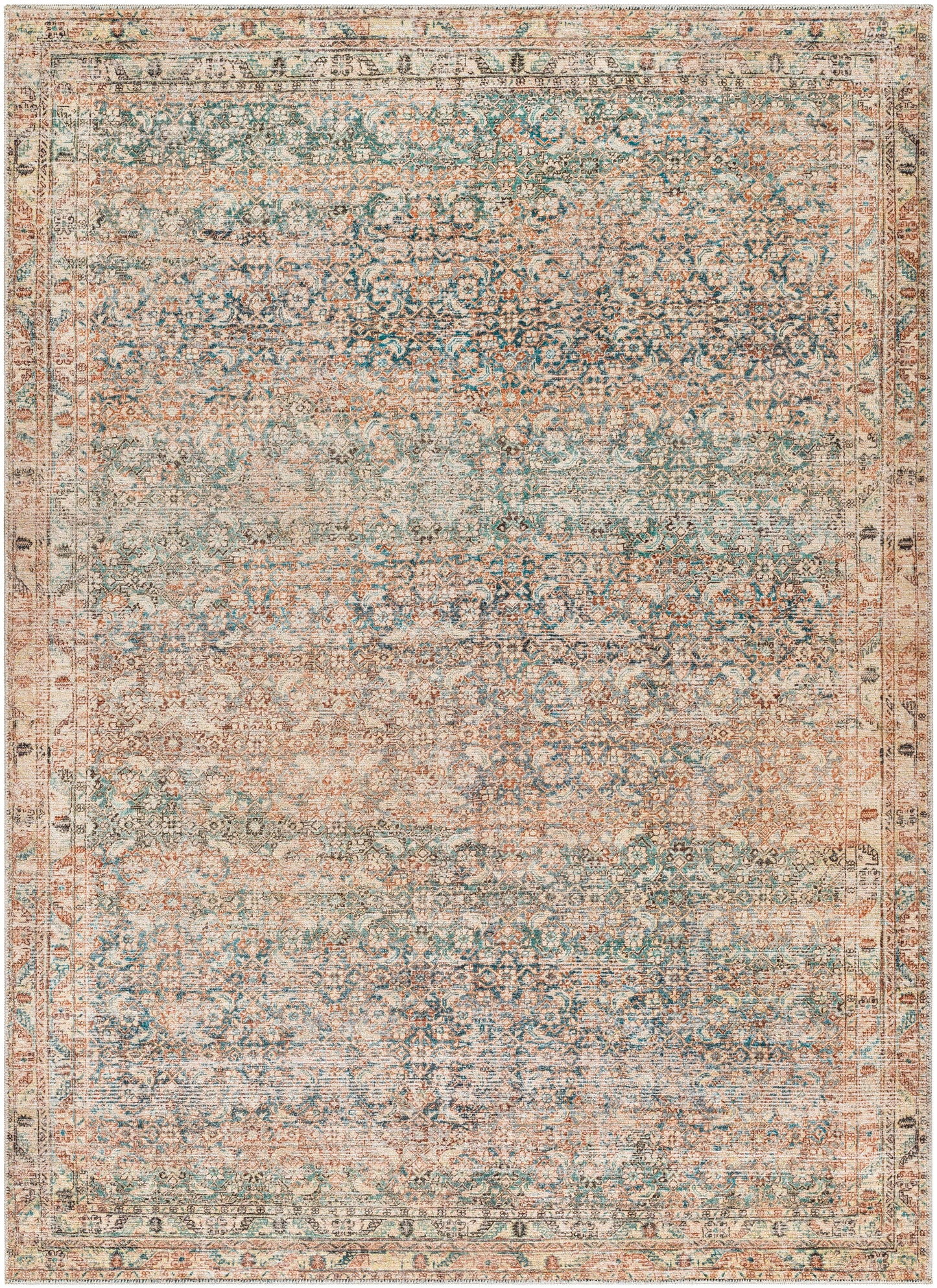 Portia Rug in Cotton/Rust