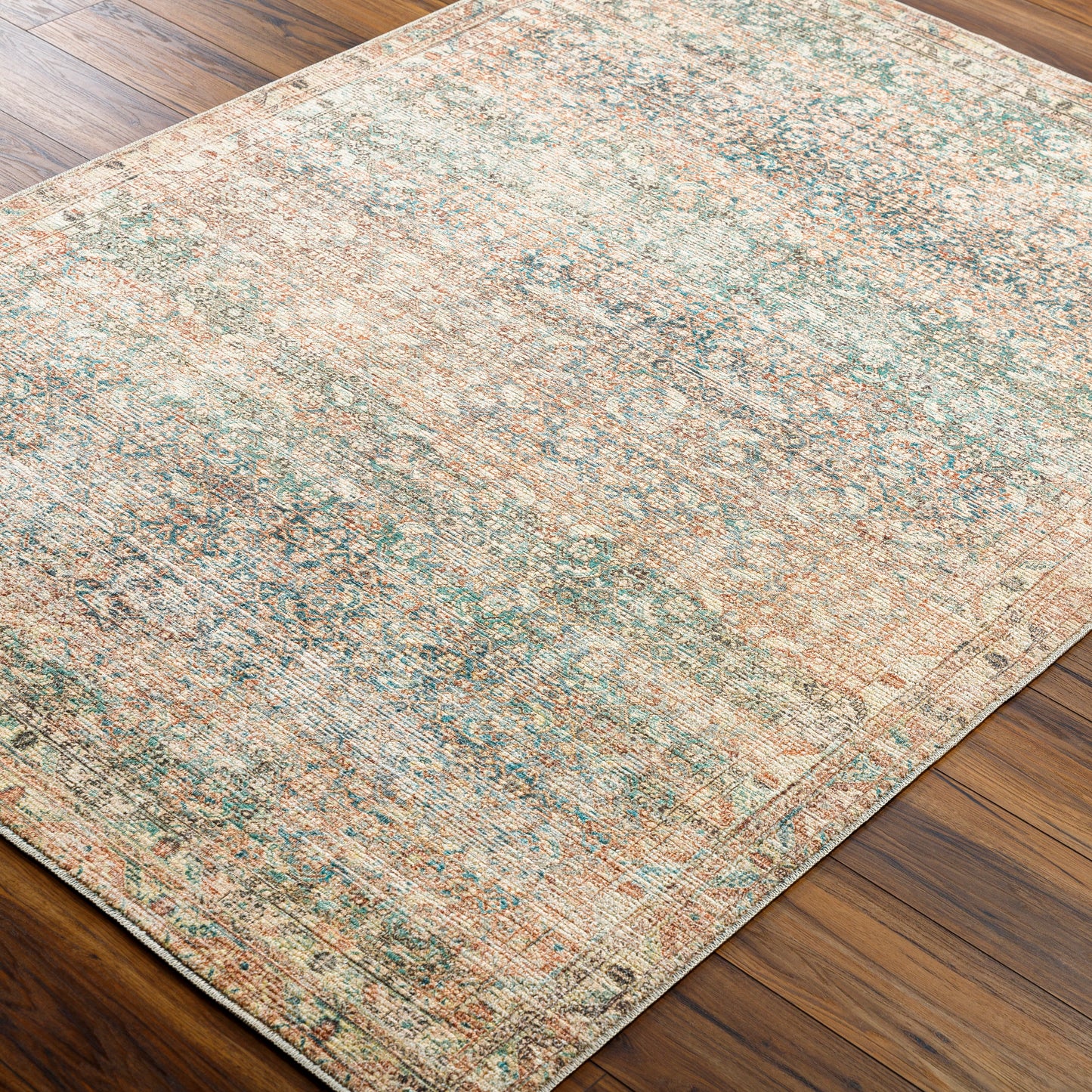 Portia Rug in Cotton/Rust