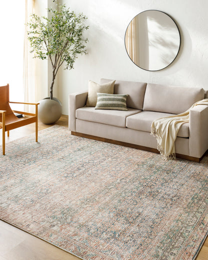Portia Rug in Cotton/Rust