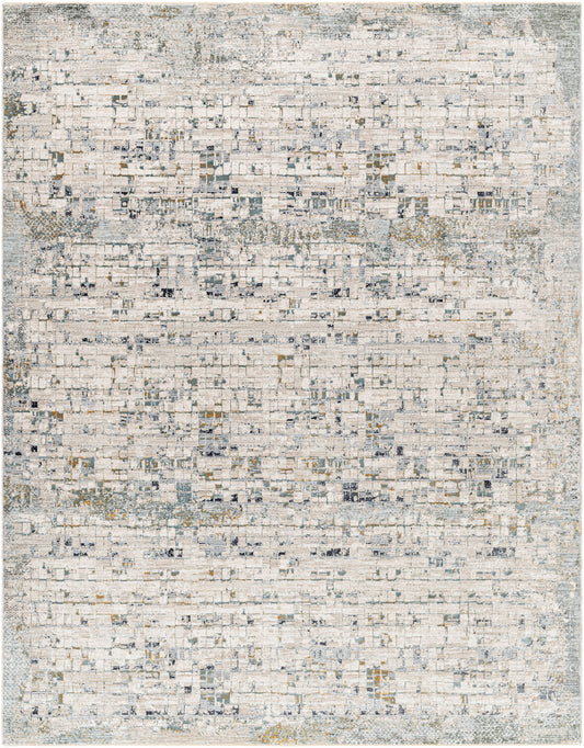 Dresden Rug in Pixel Grey White