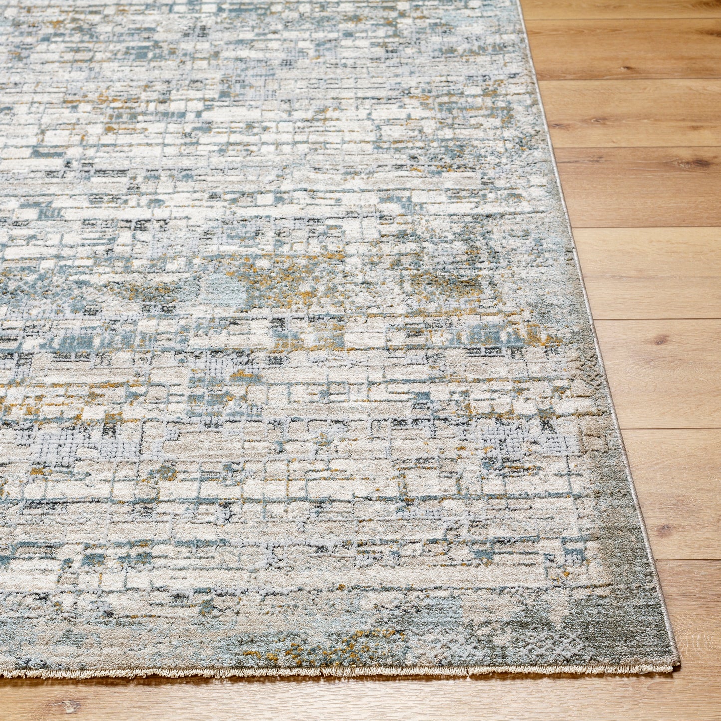 Dresden Rug in Pixel Grey White