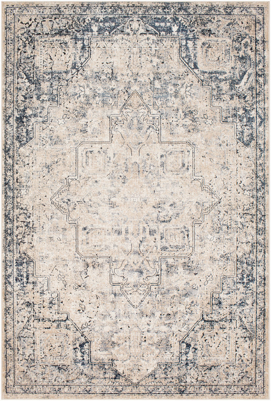 Durham Rug in Ivory/Denim