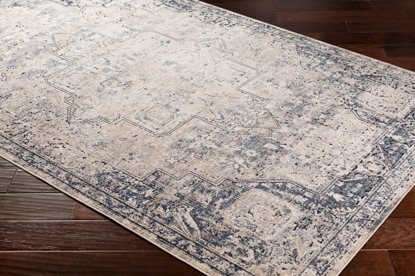 Durham Rug in Ivory/Denim