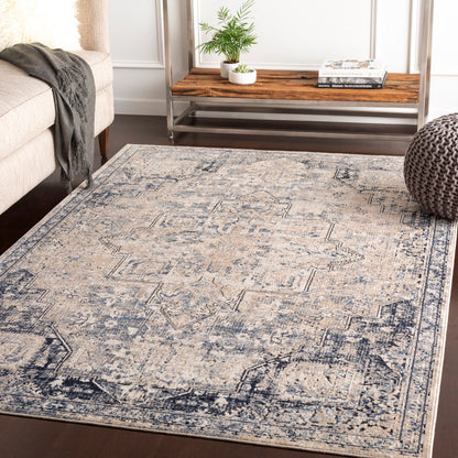 Durham Rug in Ivory/Denim