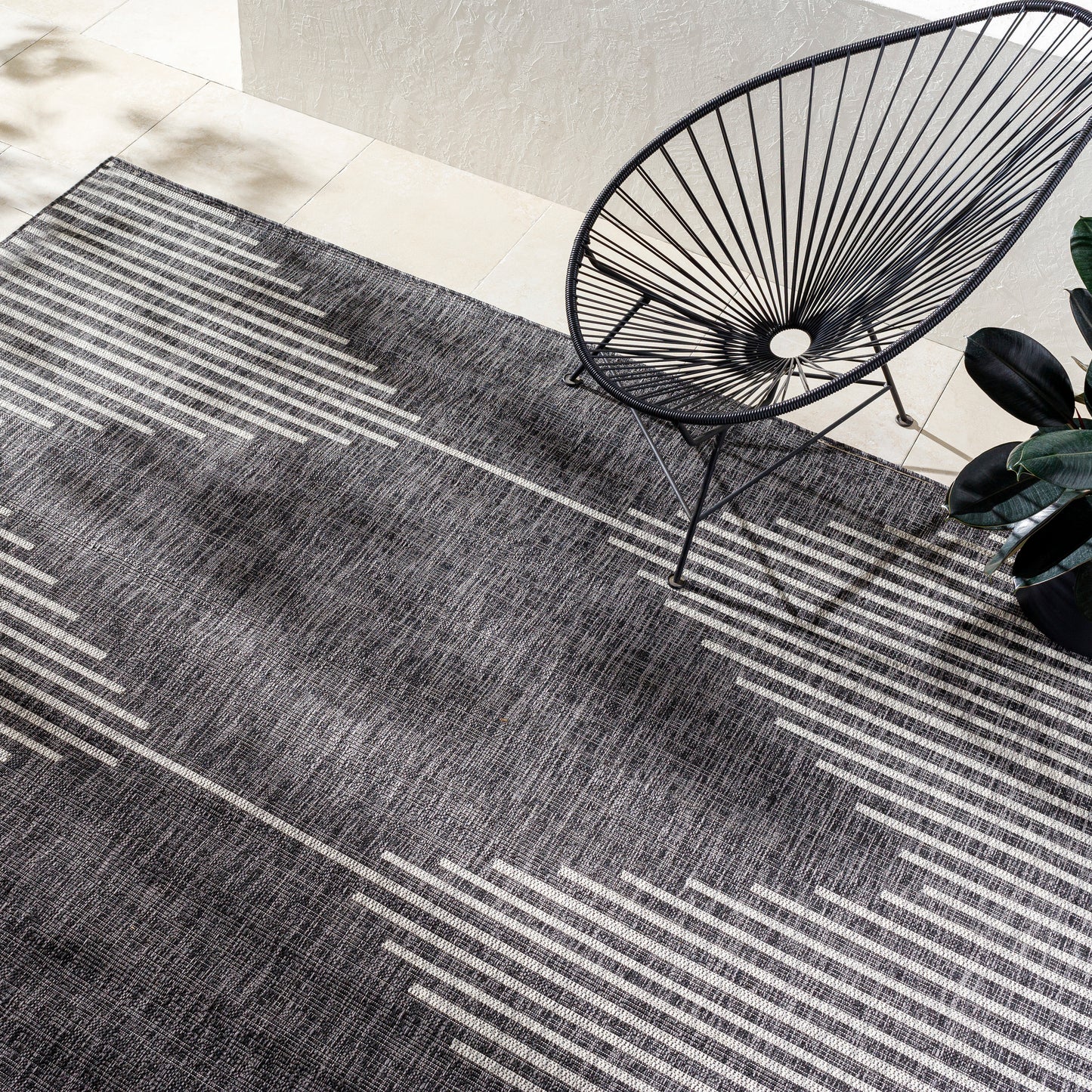 Sorrento Rug in Charcoal/Light Grey