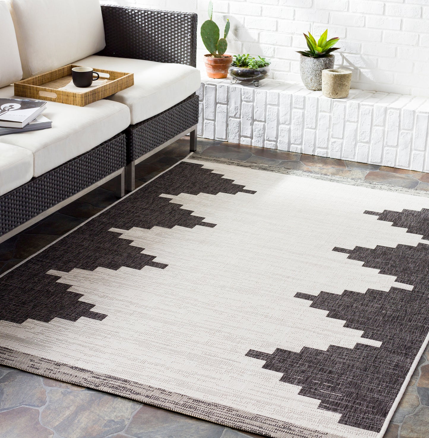 Sorrento Rug in Bark/Grey