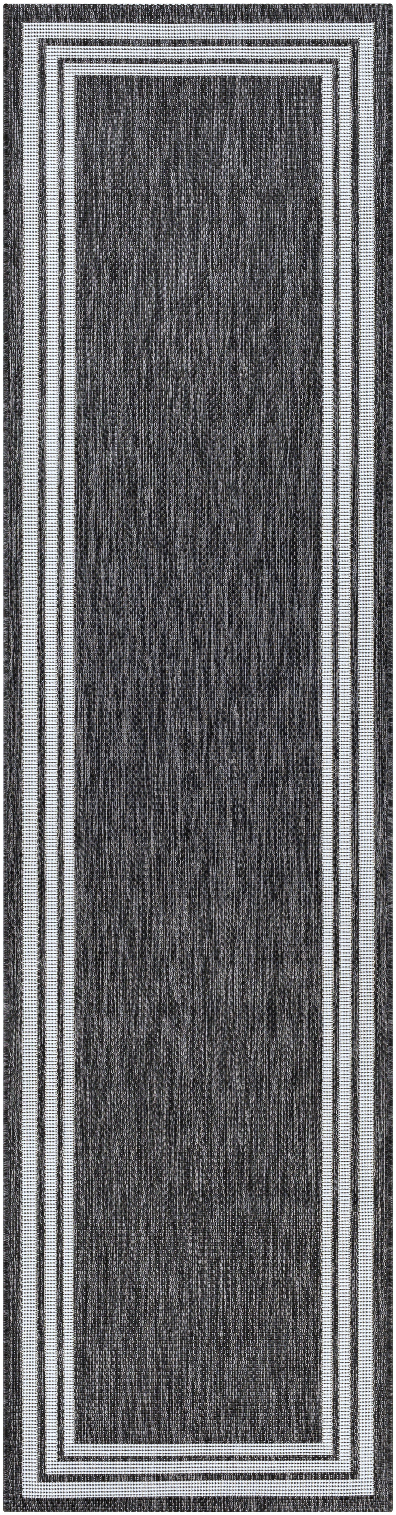 Sorrento Outdoor Rug in Black Border