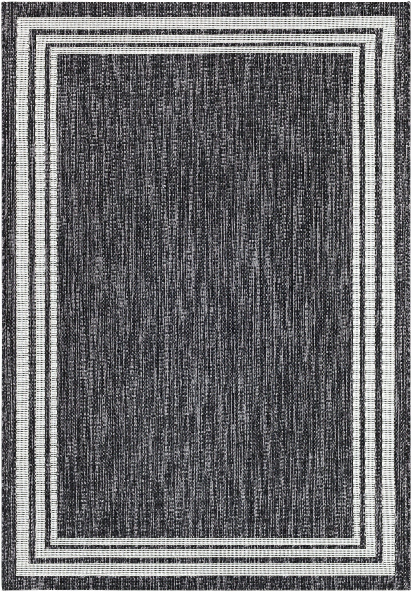 Sorrento Outdoor Rug in Black Border
