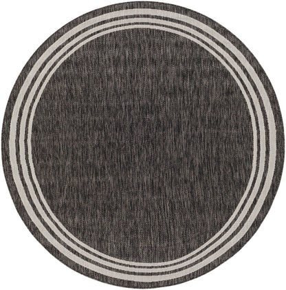 Sorrento Outdoor Rug in Black Border