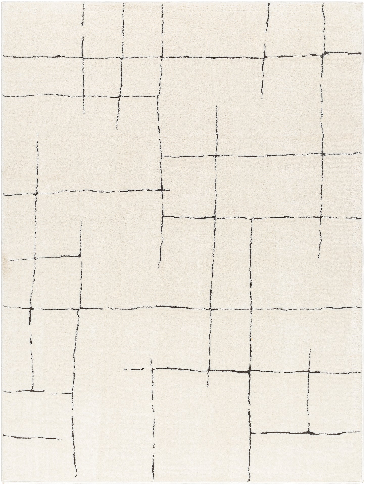 Adler Rug in Linear (Black)