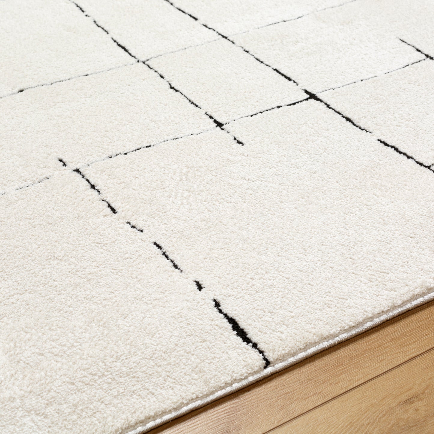 Adler Rug in Linear (Black)