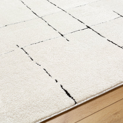 Adler Rug in Linear (Black)