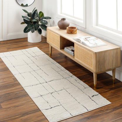 Adler Rug in Linear (Black)
