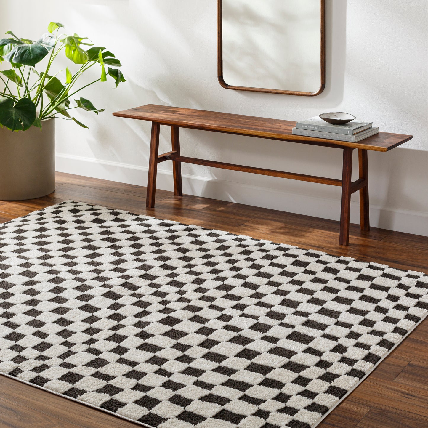 Adler Rug in Checkerboard (Black)