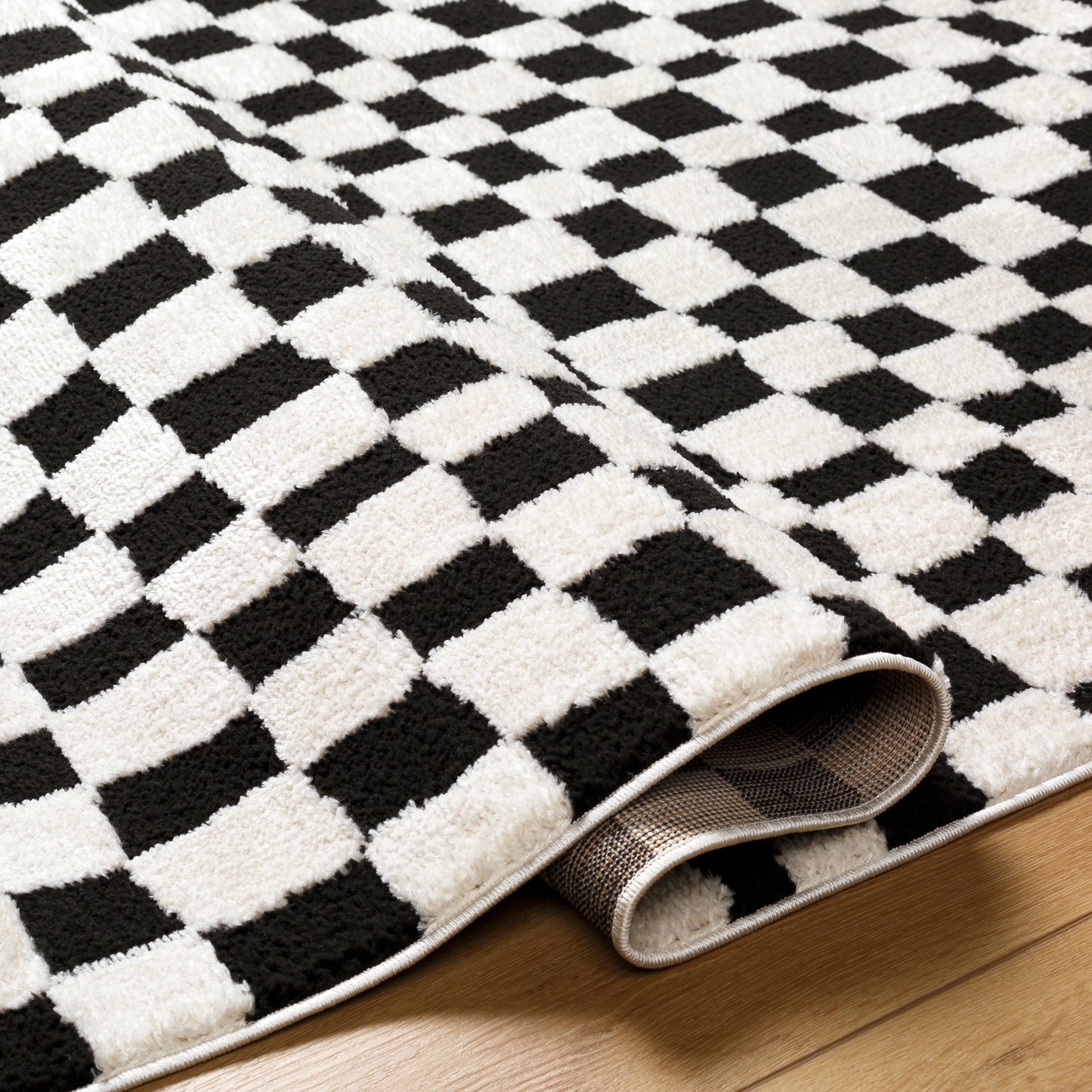 Adler Rug in Checkerboard (Black)