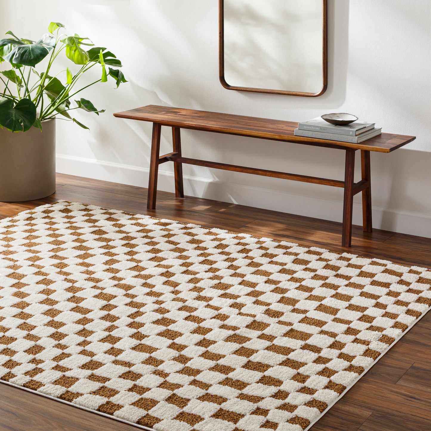 Adler Rug in Checkerboard (Walnut)