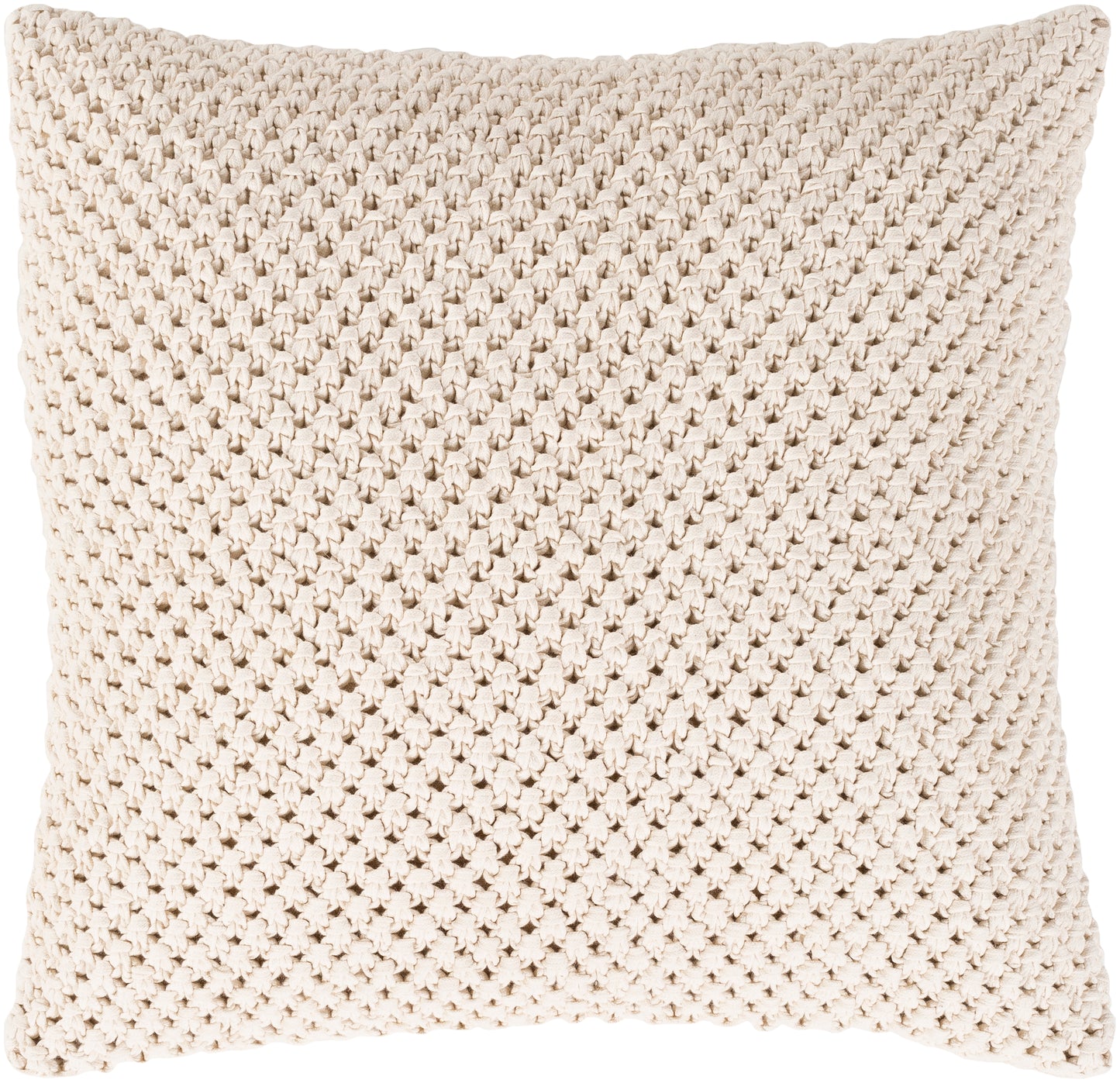 Knitted Cushion In Cream