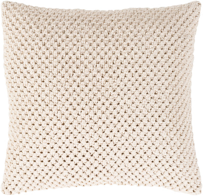 Knitted Cushion In Cream