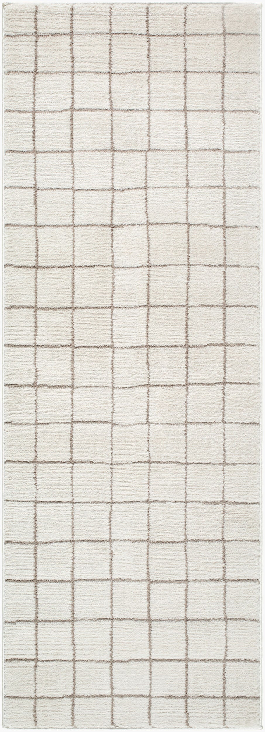 Parker Rug in Ivory Grid