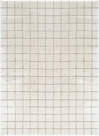 Parker Rug in Ivory Grid