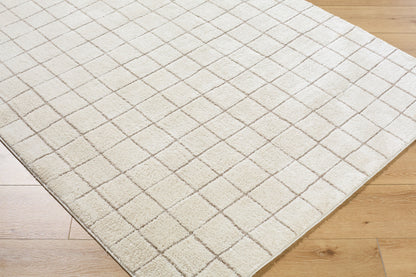 Parker Rug in Ivory Grid
