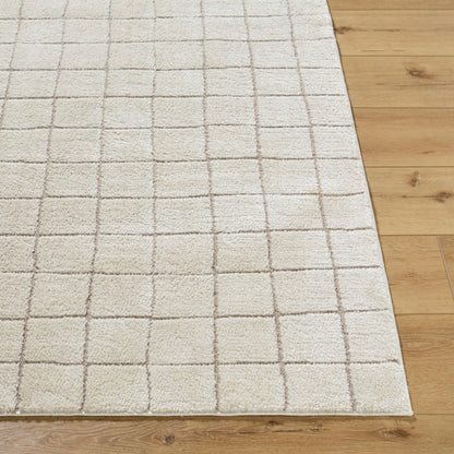Parker Rug in Ivory Grid