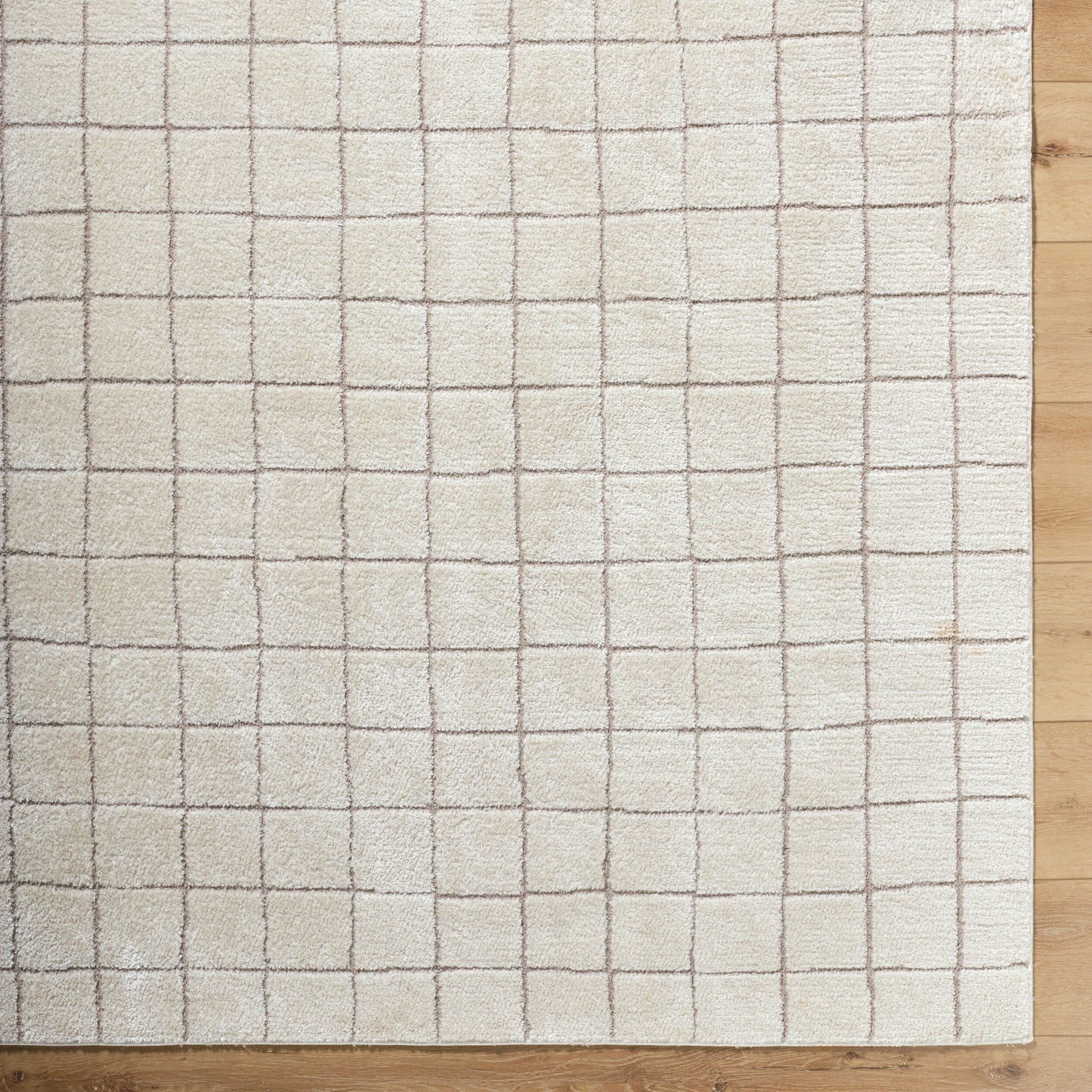 Parker Rug in Ivory Grid