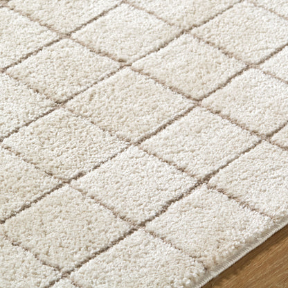 Parker Rug in Ivory Grid