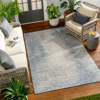 Camden Rug in Airbrush Blue/Ivory