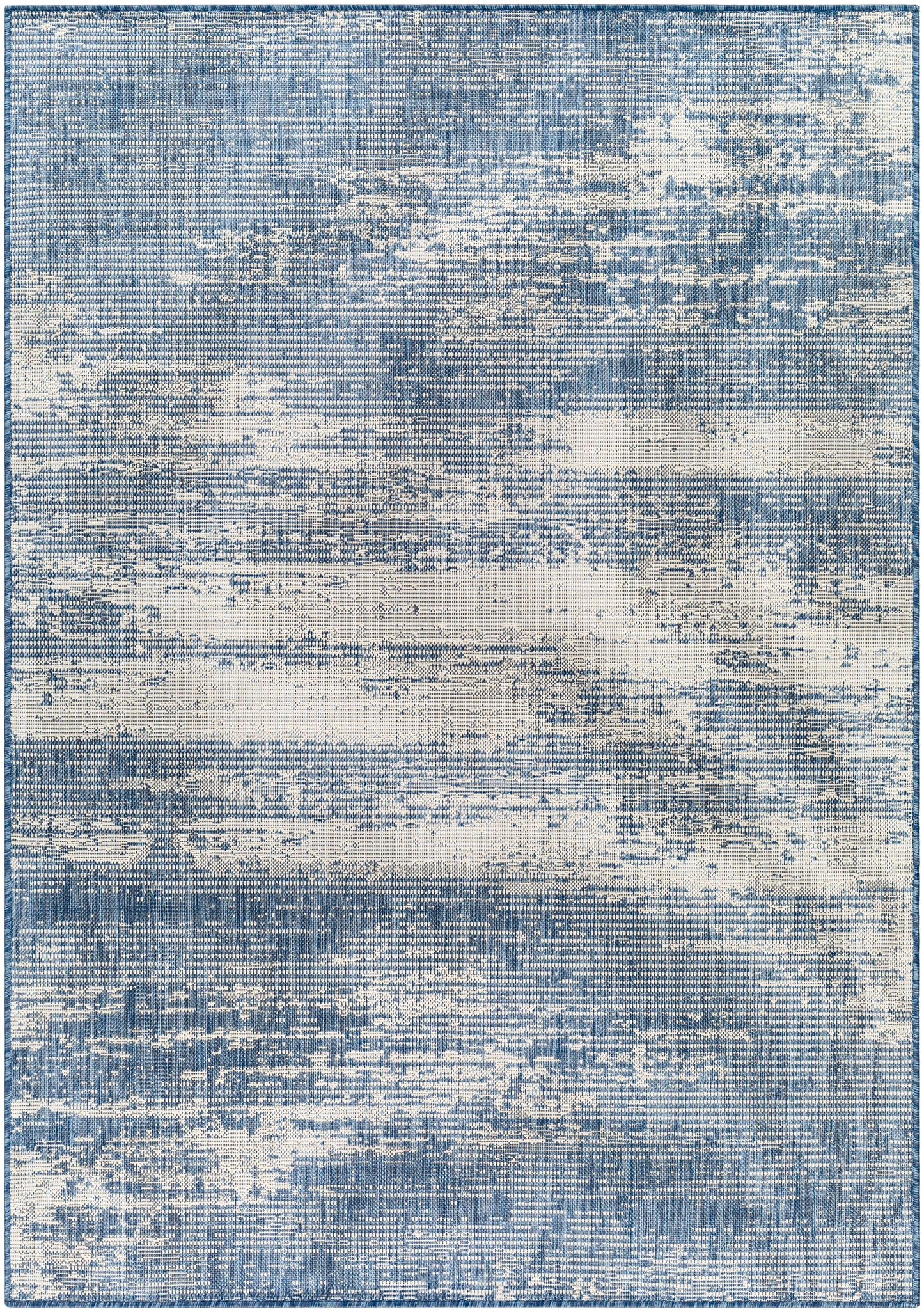 Camden Rug in Abstract Denim/Ivory