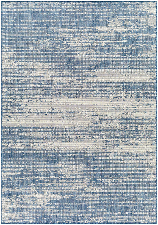 Camden Rug in Abstract Denim/Ivory