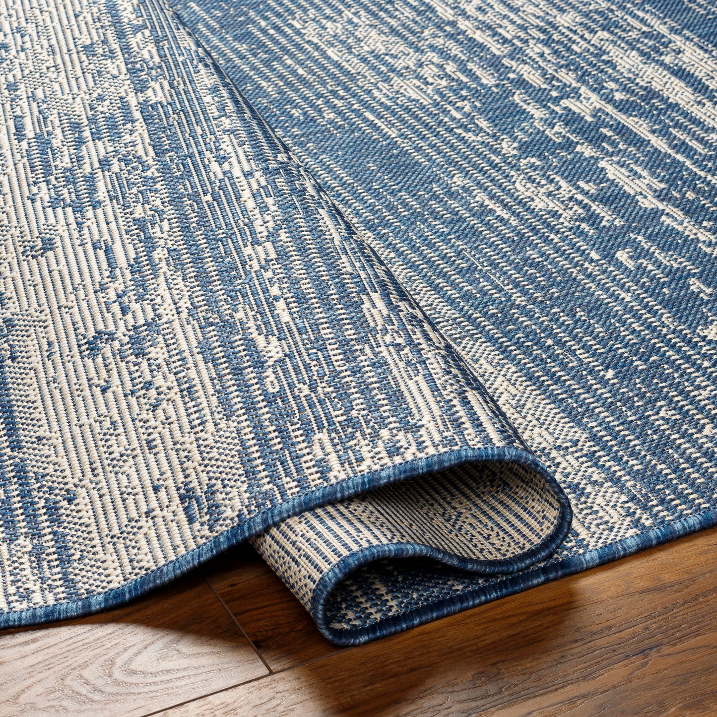 Camden Rug in Abstract Denim/Ivory