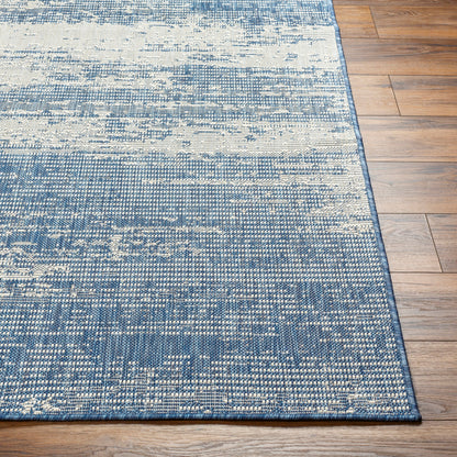Camden Rug in Abstract Denim/Ivory