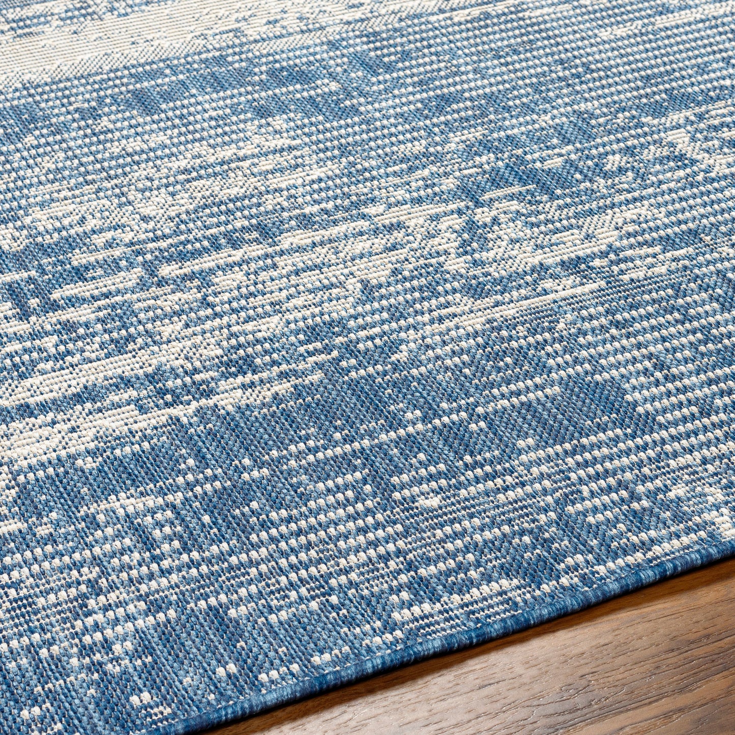 Camden Rug in Abstract Denim/Ivory