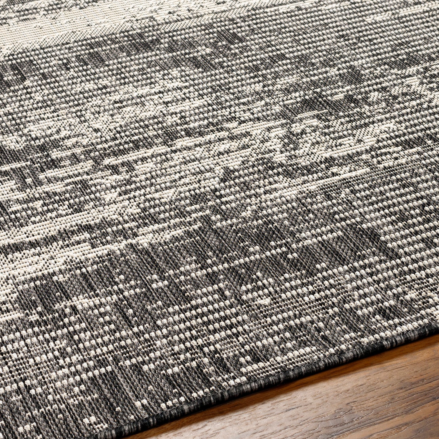 Camden Rug in Abstract Black/Ivory