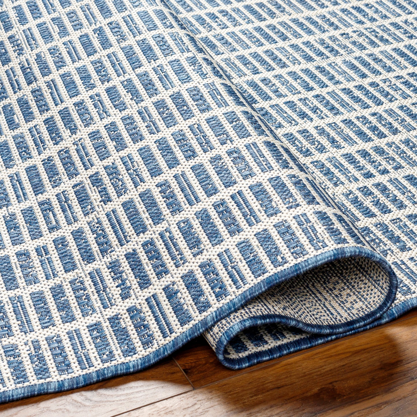 Camden Rug in Geometric Denim