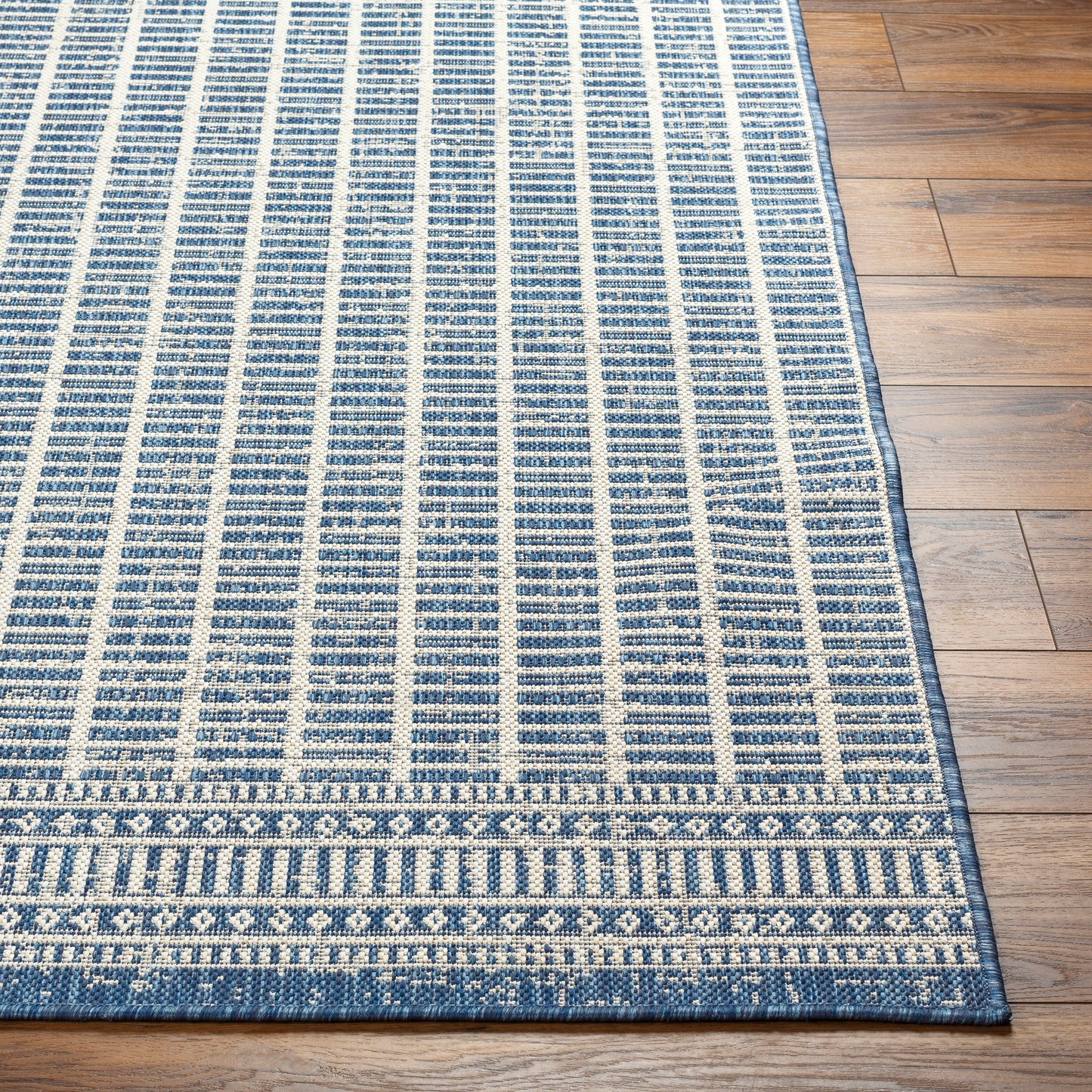 Camden Rug in Geometric Denim
