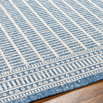 Camden Rug in Geometric Denim