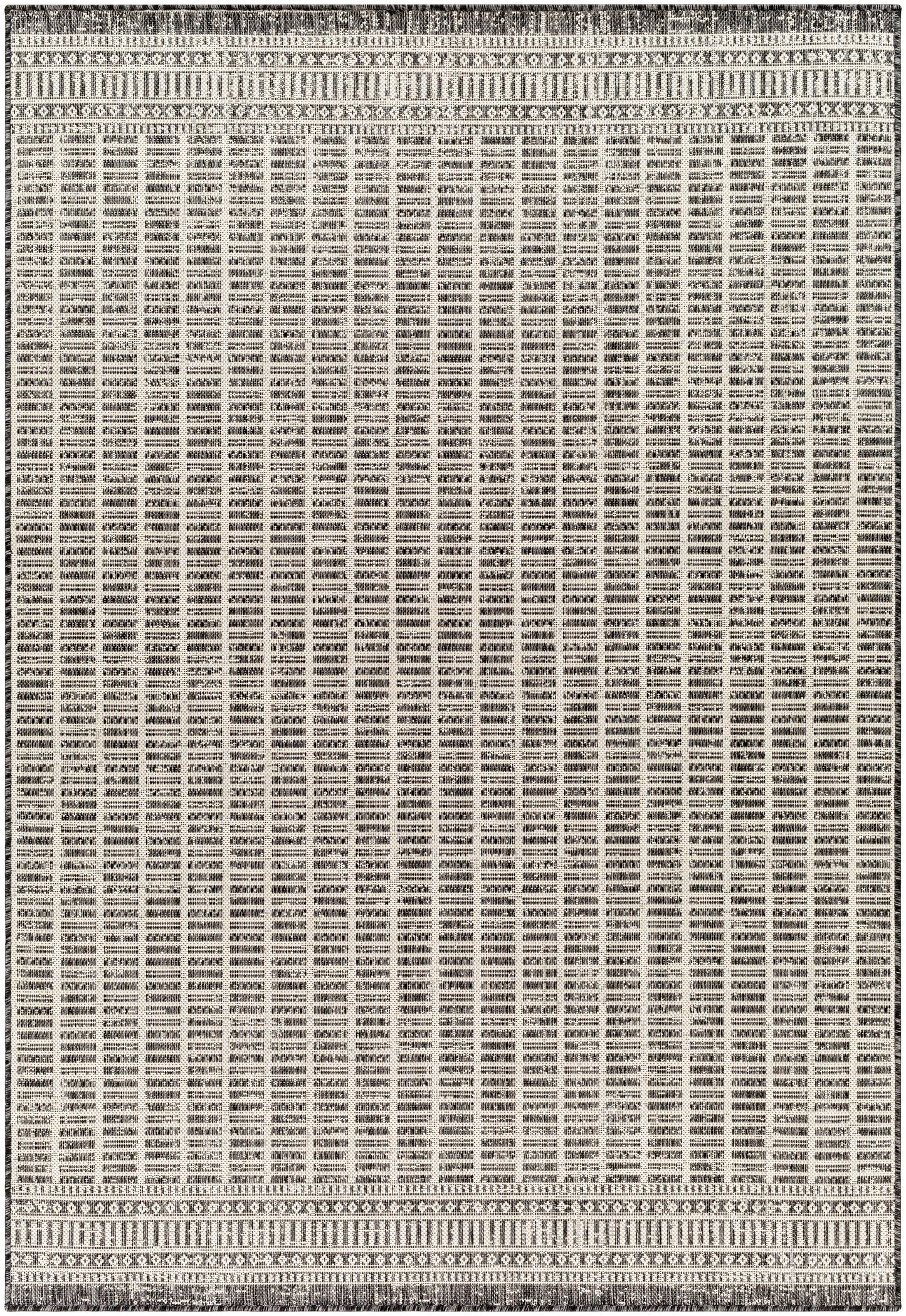 Camden Rug in Geometric Black/Ivory