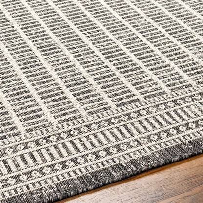 Camden Rug in Geometric Black/Ivory