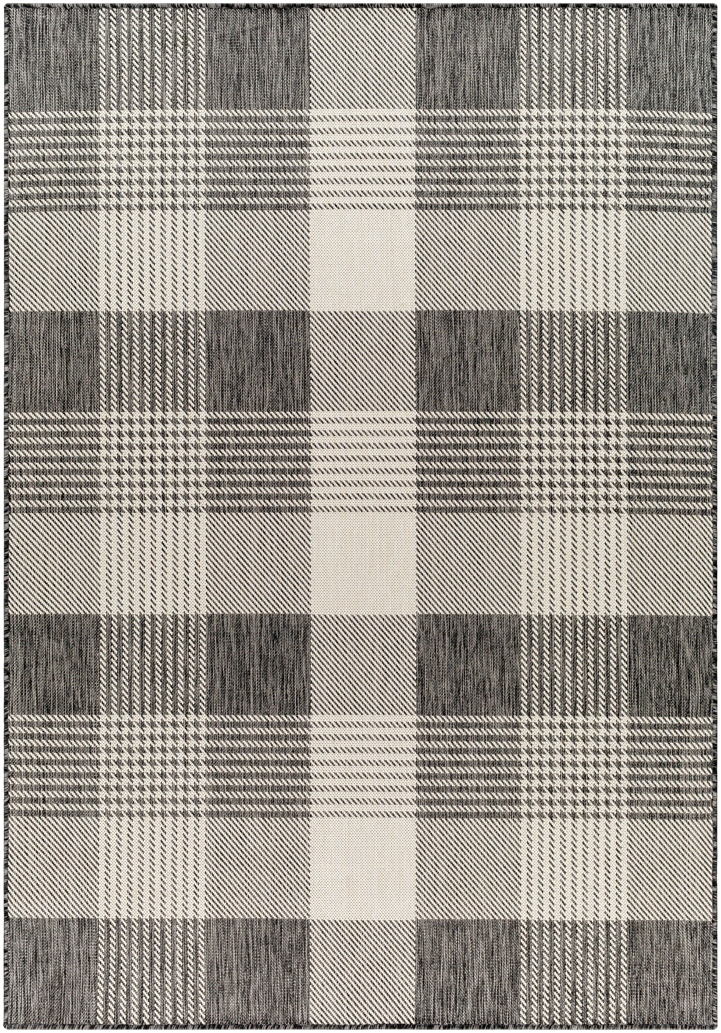 Camden Rug in Gingham Black