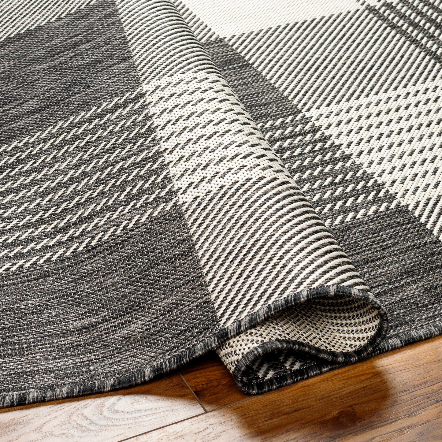 Camden Rug in Gingham Black