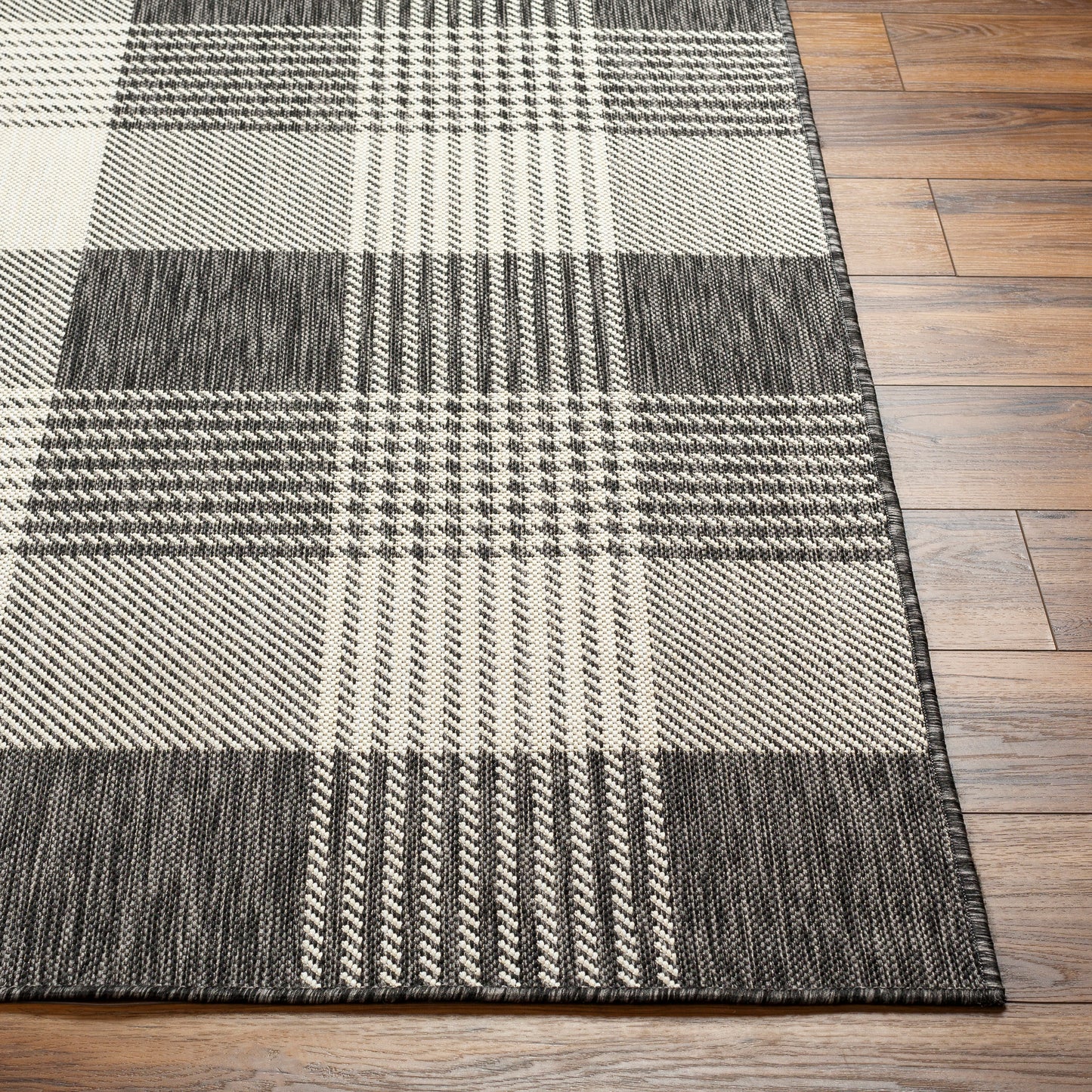 Camden Rug in Gingham Black